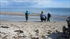 I dag er vi ude ved Moesgård strand i det gode vejr. På stranden var der mange gode sten, der kunne sige plop.