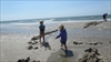 Der var en dejlig strand tæt på feriecenteret hvor vi boede.